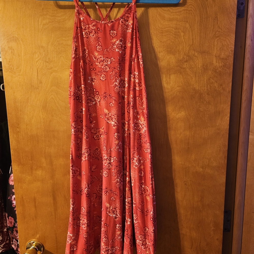 Floral Red Maxi Dress